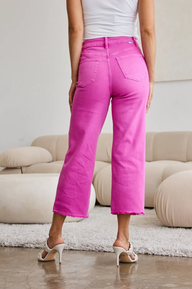 RFM Crop Chloe Full Size Tummy Control High Waist Jeans - Love Salve