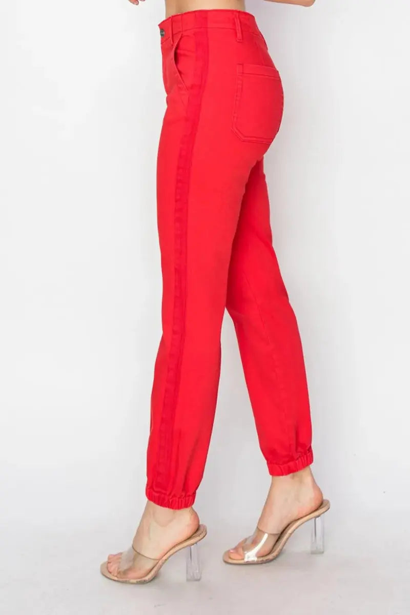 RISEN Full Size High Waisted Jogger Jeans for Women - Love Salve