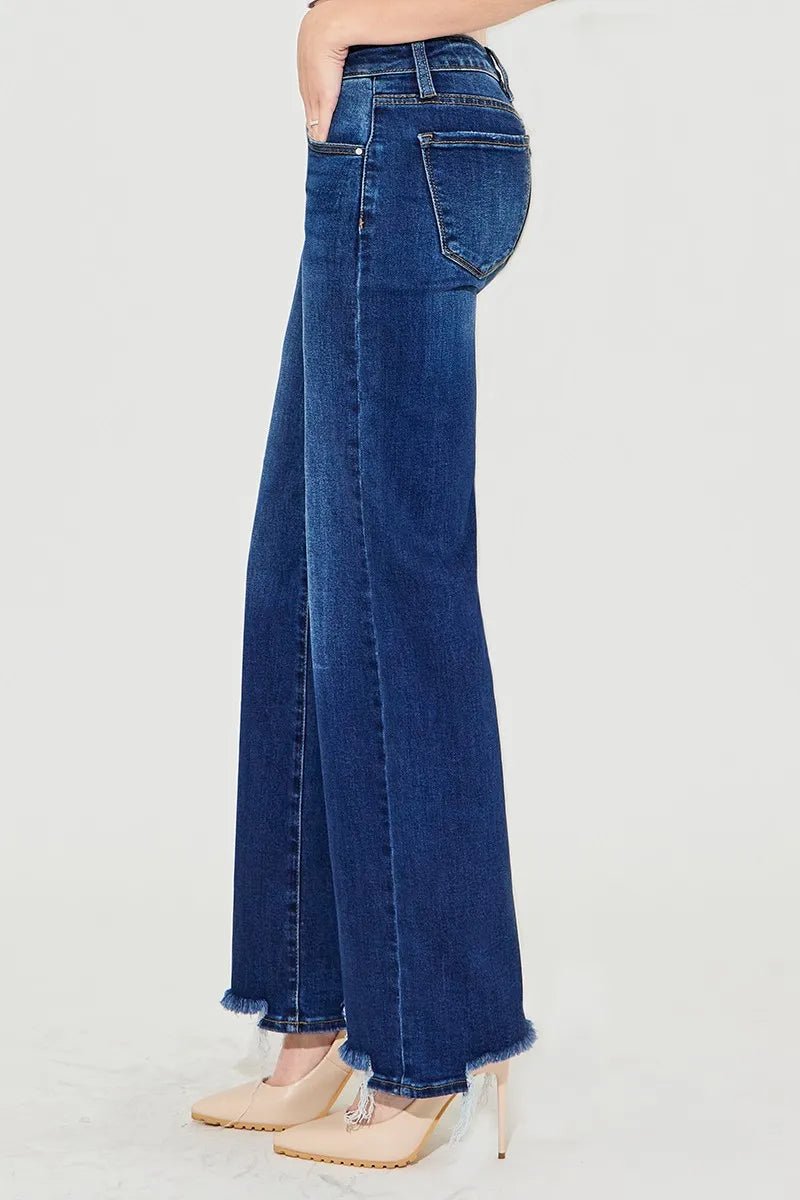 RISEN Full Size Low Rise Wide Leg Jeans Plus Size Women - Love Salve