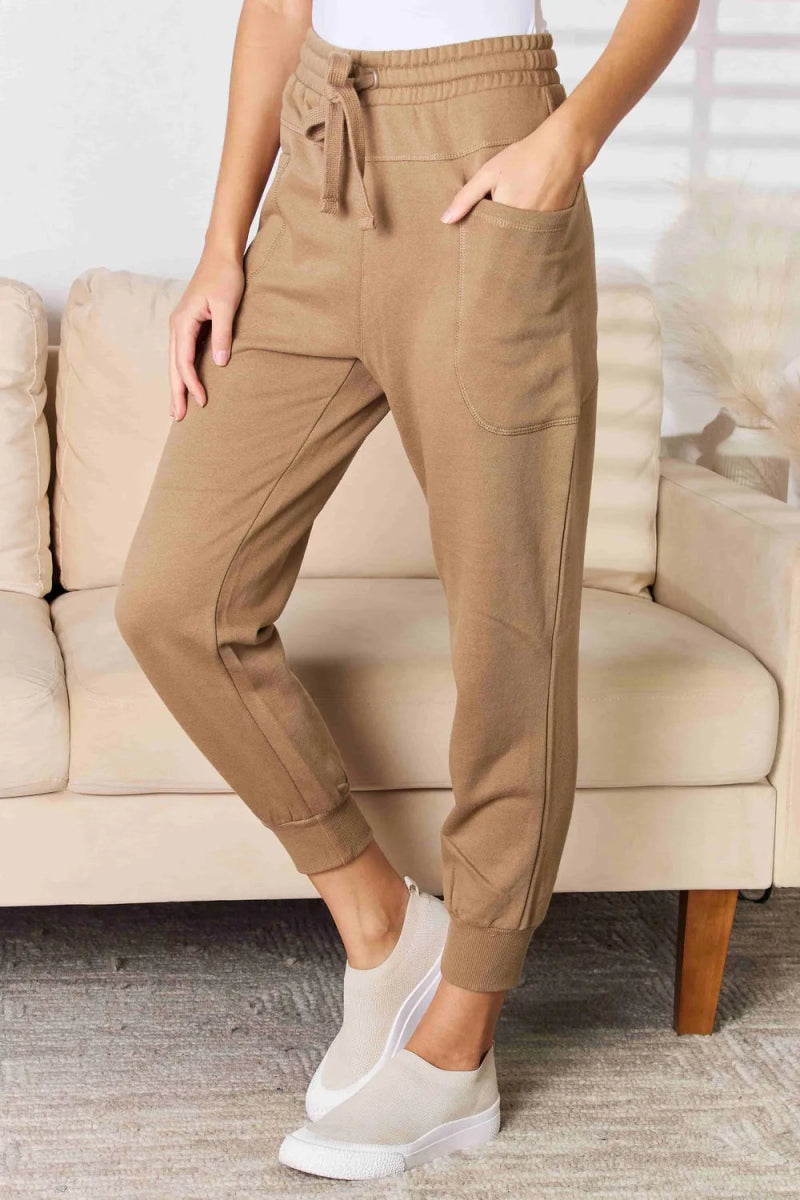 RISEN High Rise Relaxed Joggers for Casual Comfort - Love Salve