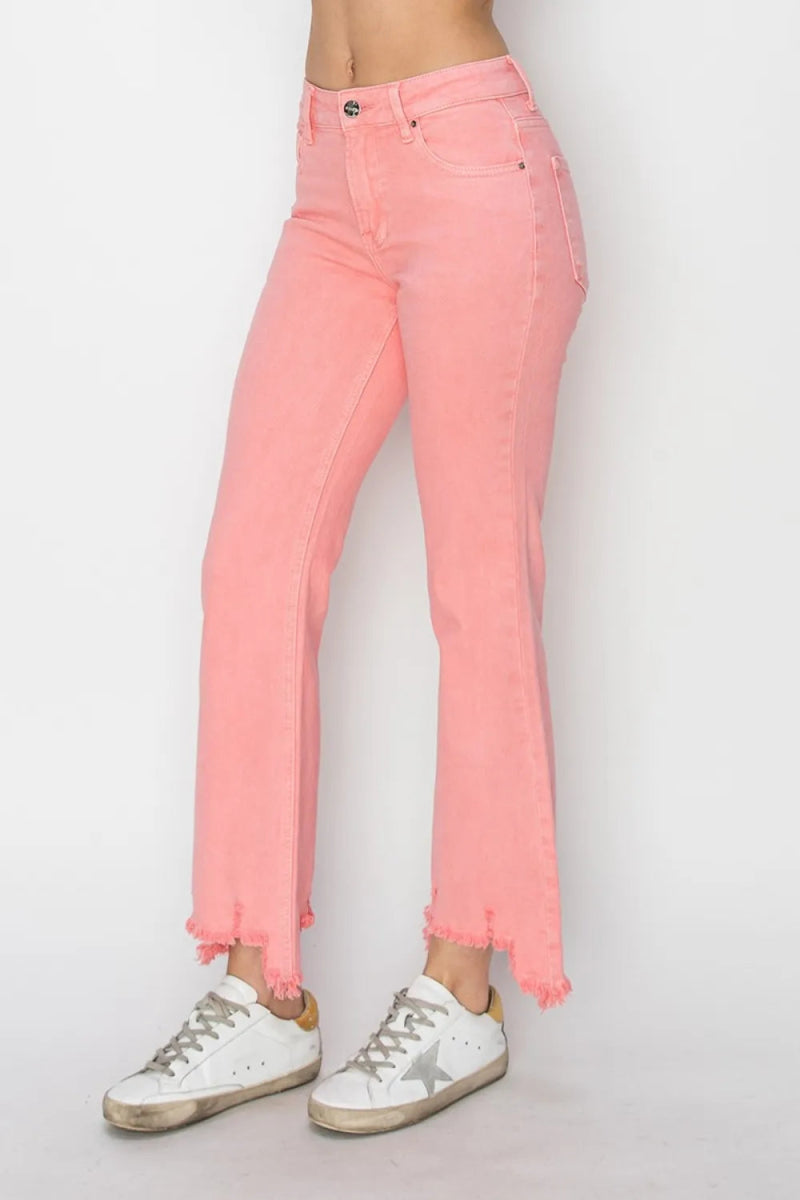 RISEN Raw Hem Bootcut Jeans with Pockets for Women - Love Salve
