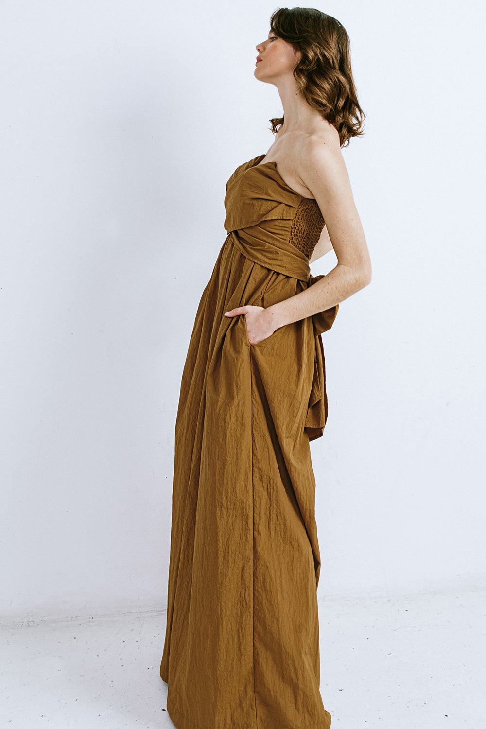 Think About Me Woven Jumpsuit With Sweetheart Neckline