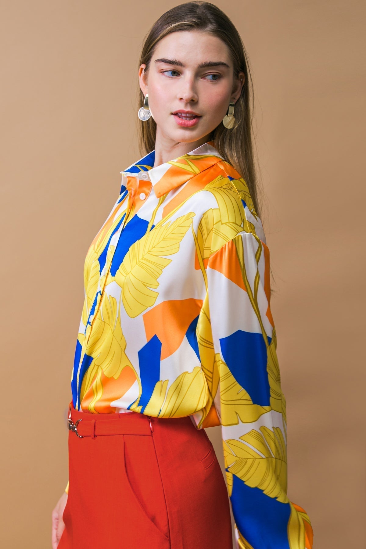 LISTEN TO HER WOVEN TOP Flying Tomato