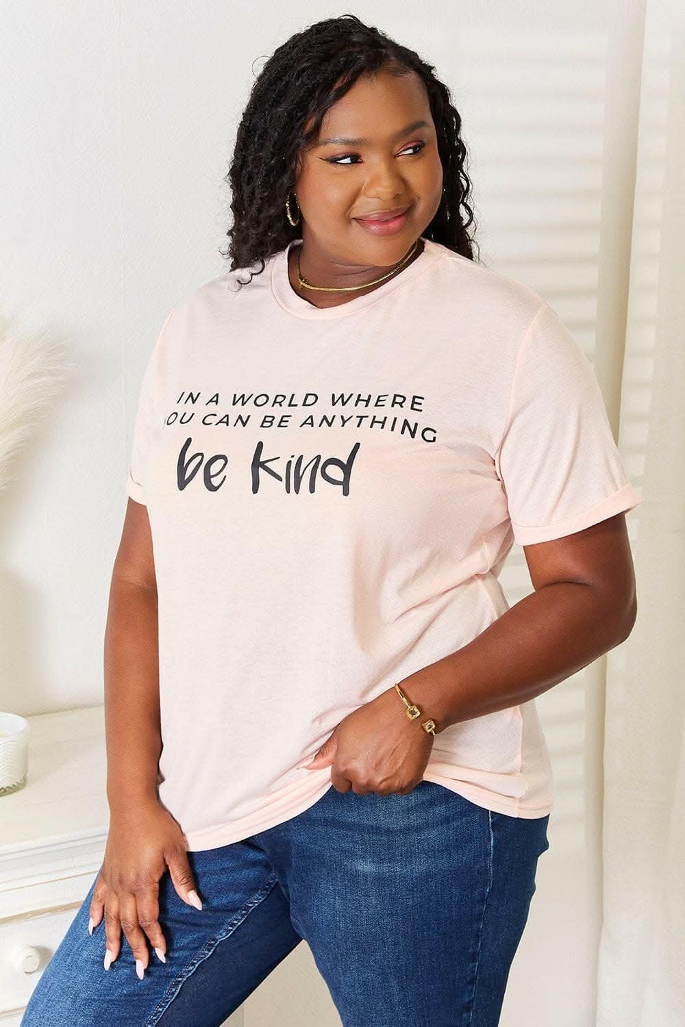 Love Statement Graphic Tee - Cuffed Sleeves, Soft Material, Sizes S-2XL - Love Salve