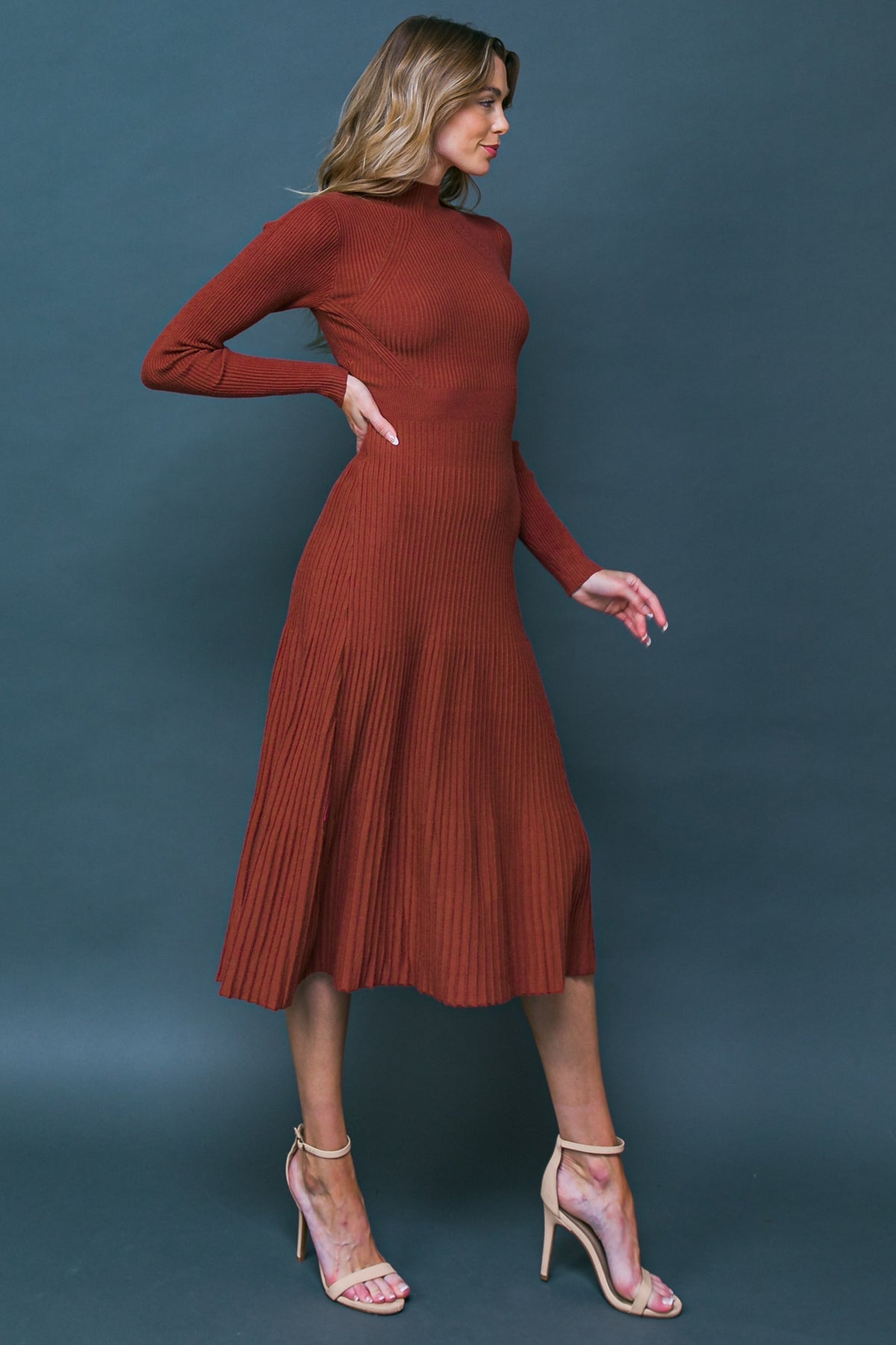 Stolen Kisses Sweater Midi Dress Knit Couture Style