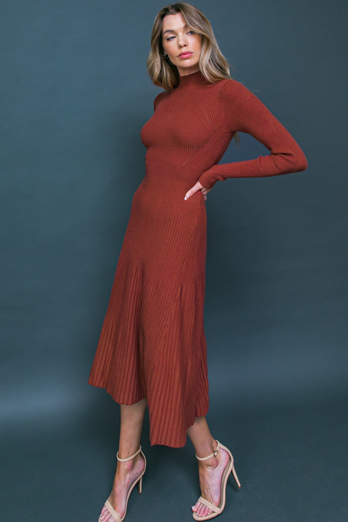 Stolen Kisses Sweater Midi Dress Knit Couture Style