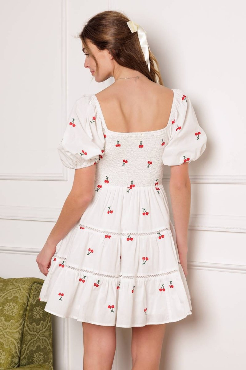 STILL DECIDING EMBROIDERED MINI DRESS - Love Salve