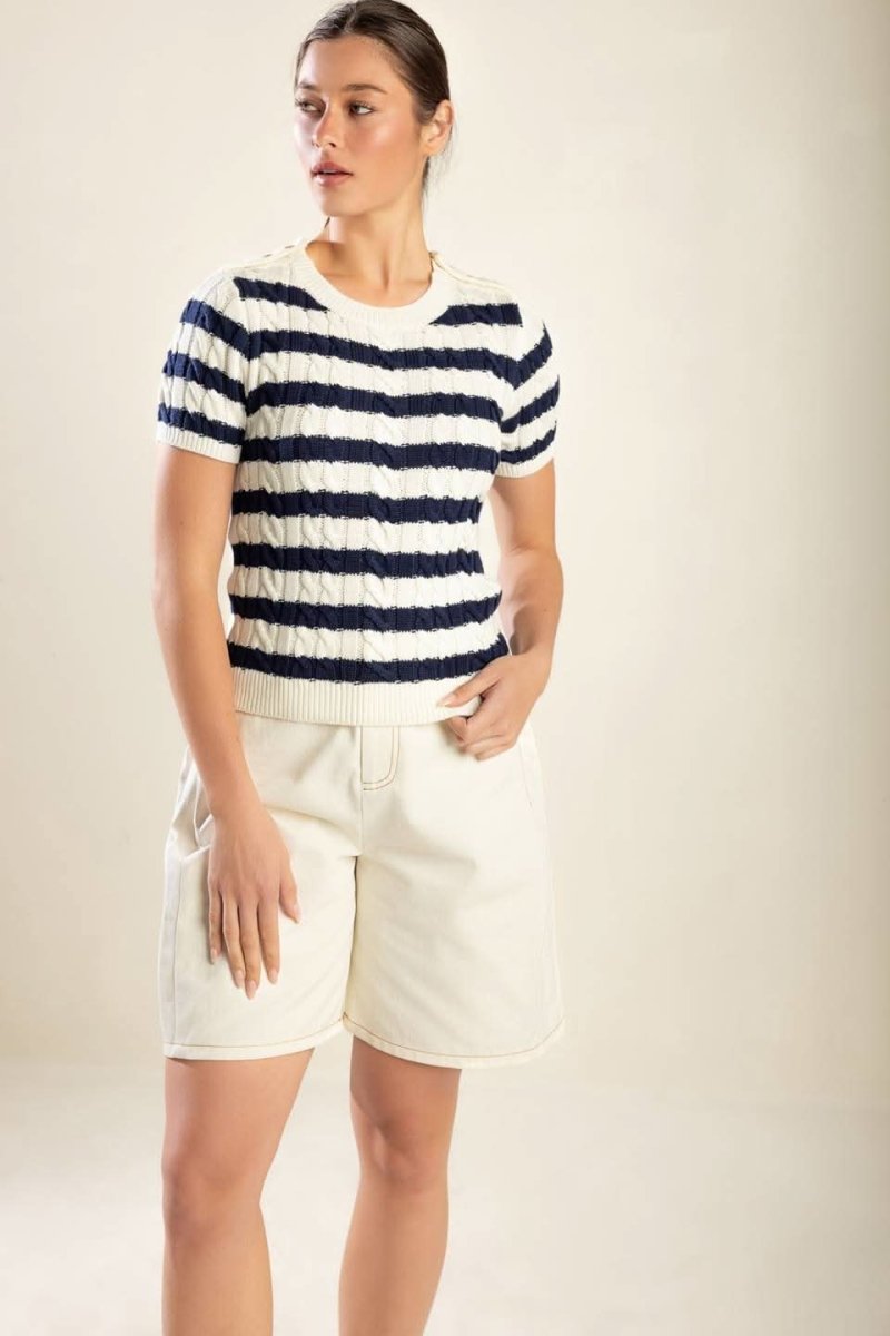 SUAVE PRESENCE SWEATER KNIT TOP - Love Salve