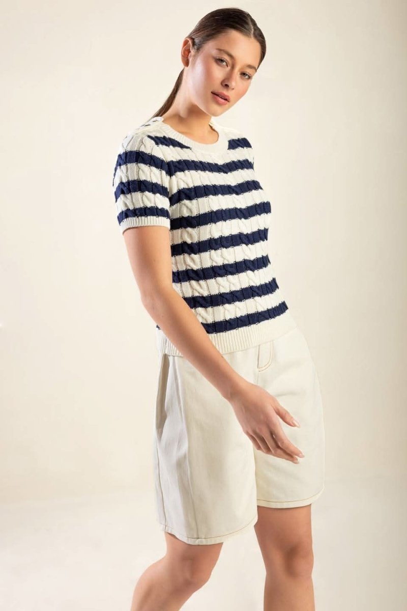 SUAVE PRESENCE SWEATER KNIT TOP - Love Salve