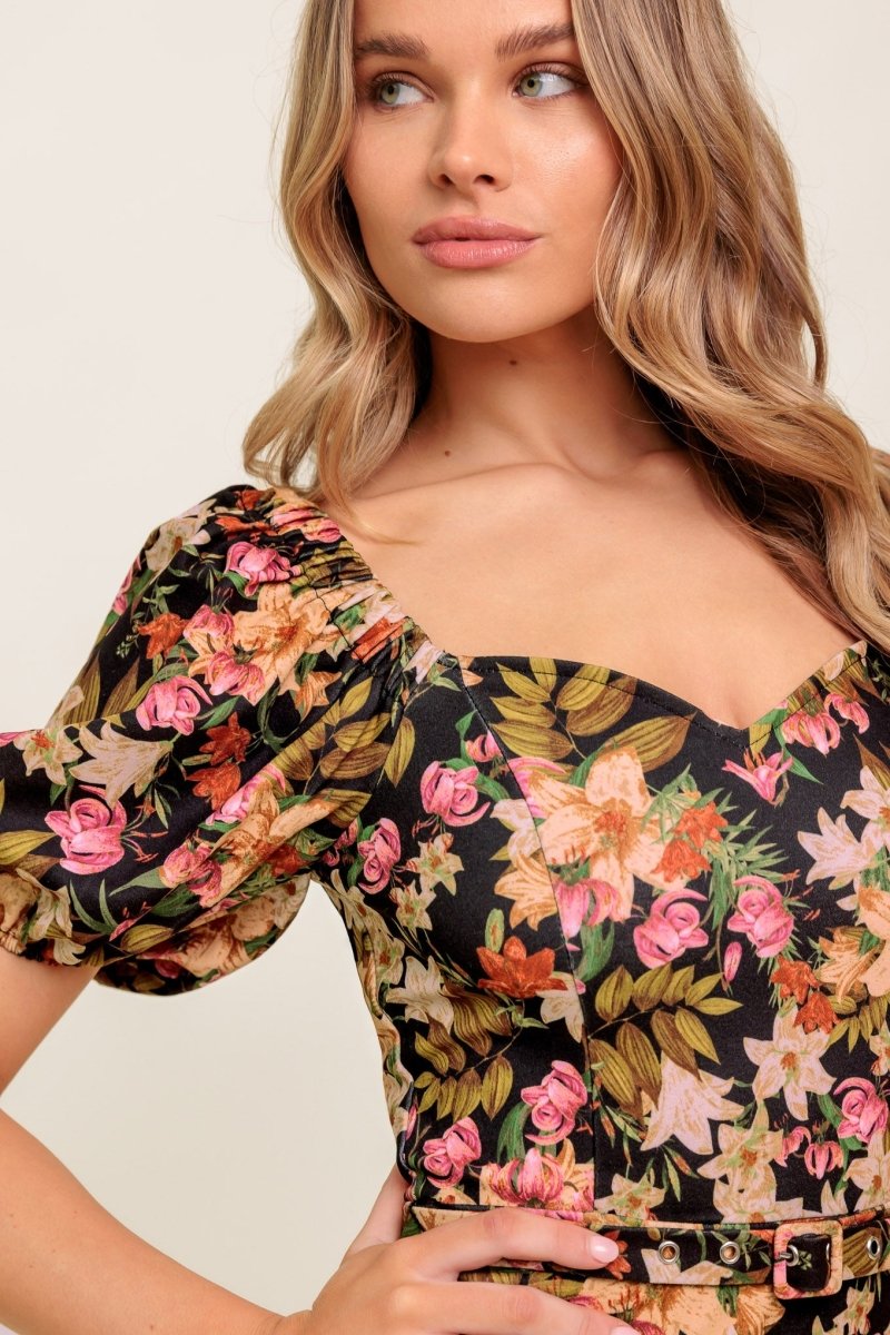 SWEET AT HEART WOVEN MIDI DRESS - Love Salve