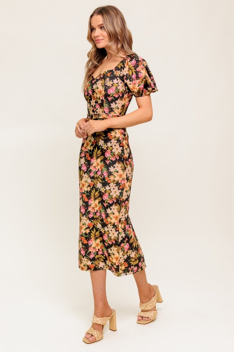 SWEET AT HEART WOVEN MIDI DRESS - Love Salve