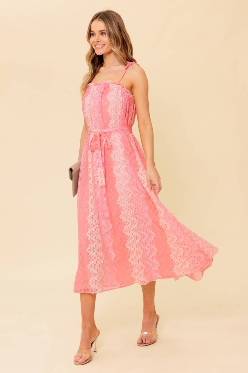 TAILOR MADE FOR YOU WOVEN LACE MIDI DRESS - Love Salve