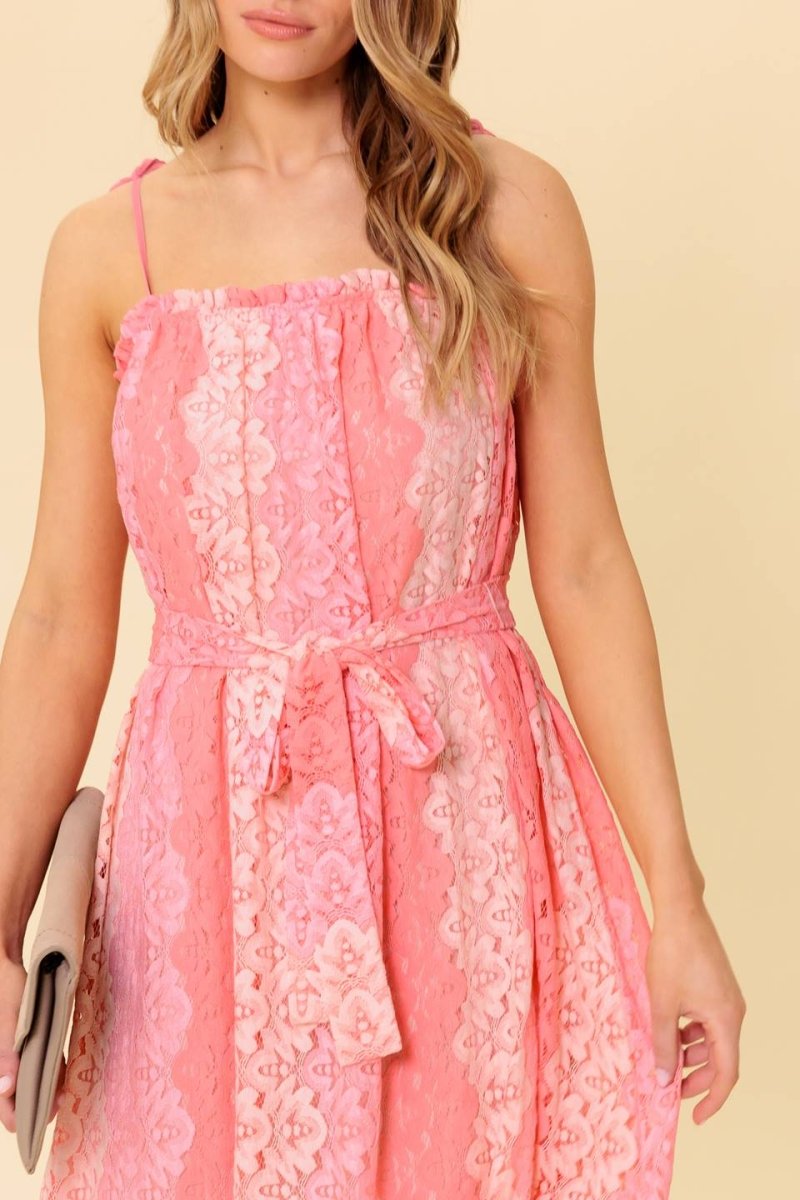 TAILOR MADE FOR YOU WOVEN LACE MIDI DRESS - Love Salve
