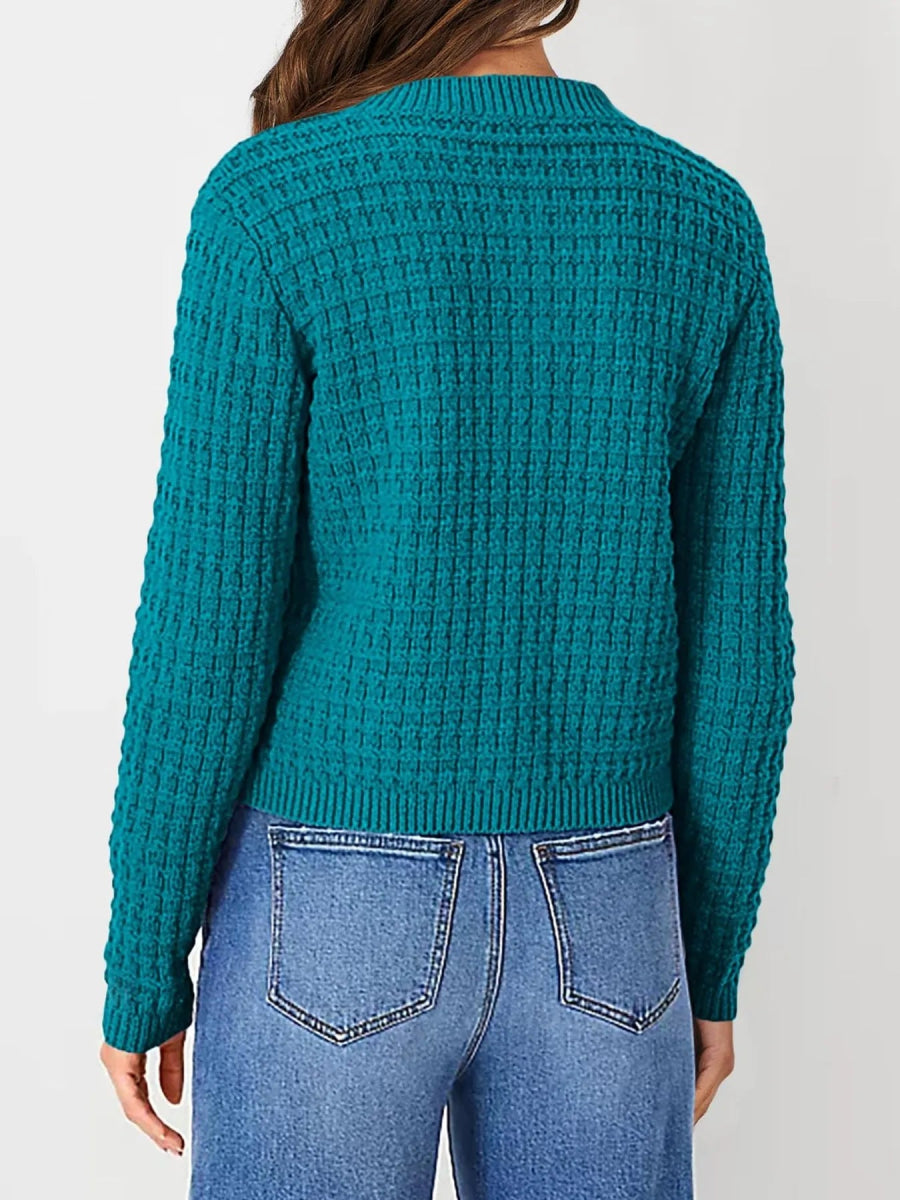 Textured Knit Button - Front Cardigan - Love Salve