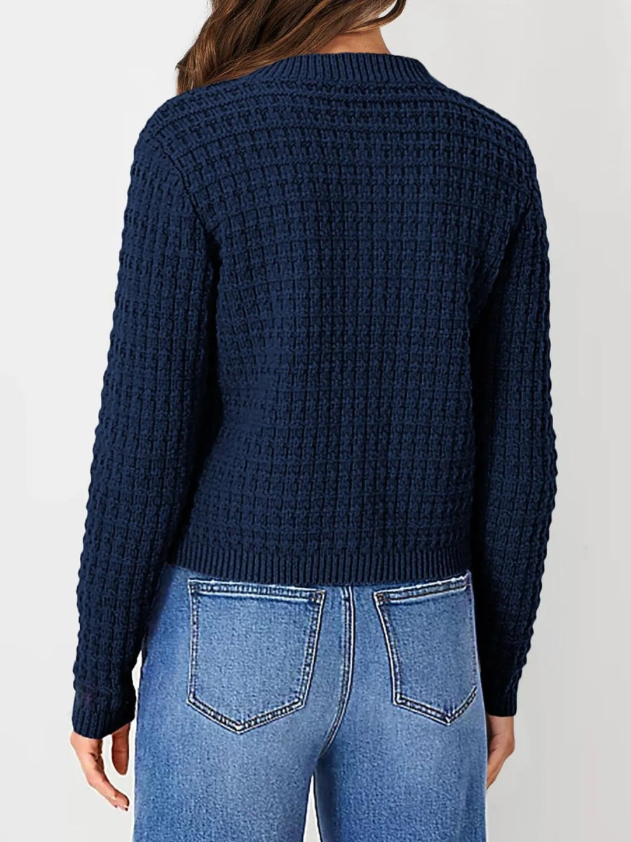 Textured Knit Button - Front Cardigan - Love Salve