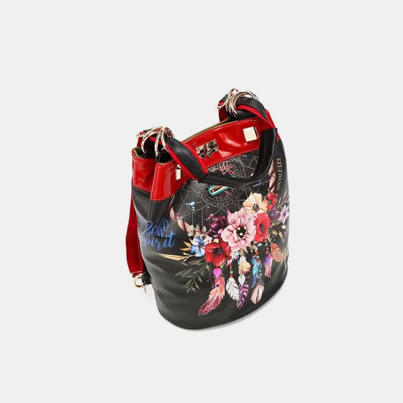 Floral print backpack bag - adjustable straps - Love Salve