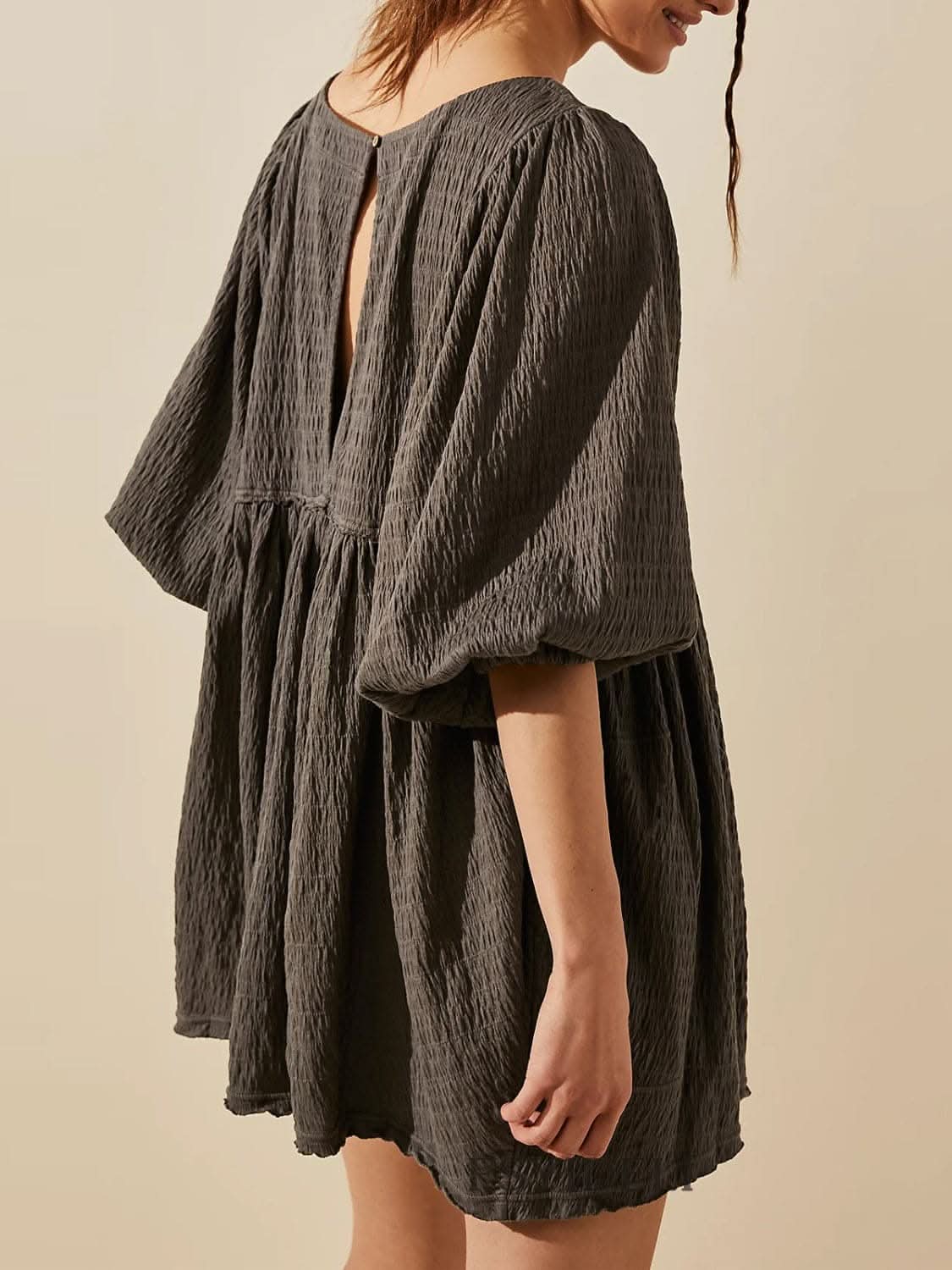 Chic Long Sleeve Cutout Mini Dress for Effortless Style - Love Salve