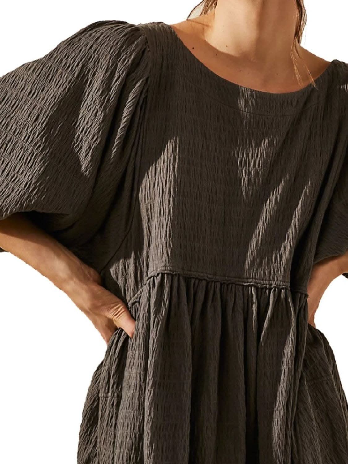 Chic Long Sleeve Cutout Mini Dress for Effortless Style - Love Salve
