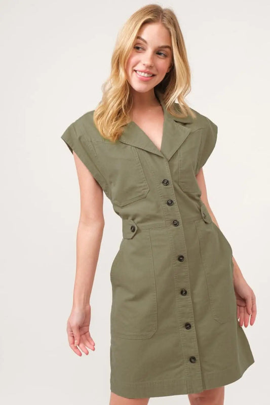 And The Why Button-Up Dress for Effortless Style - Love Salve