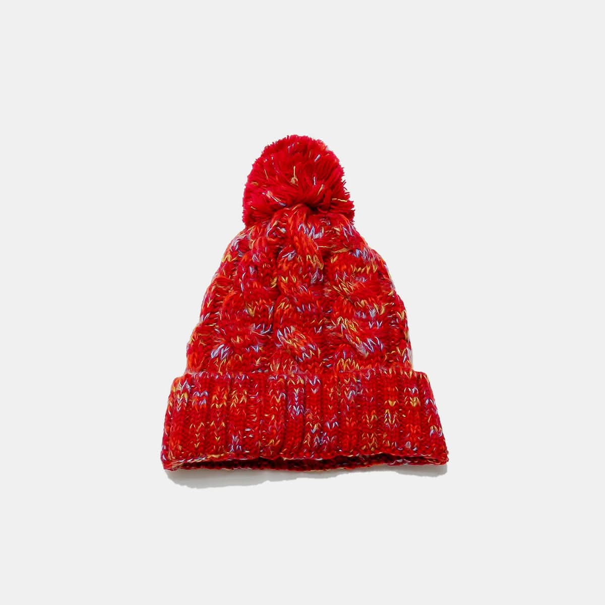 Cozy cable-knit beanie with pompom