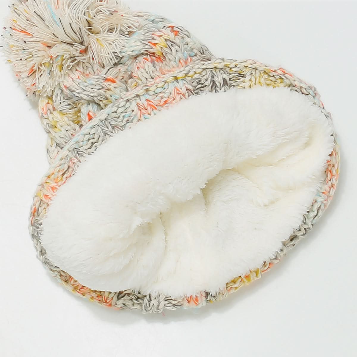 Cozy cable-knit beanie with pompom