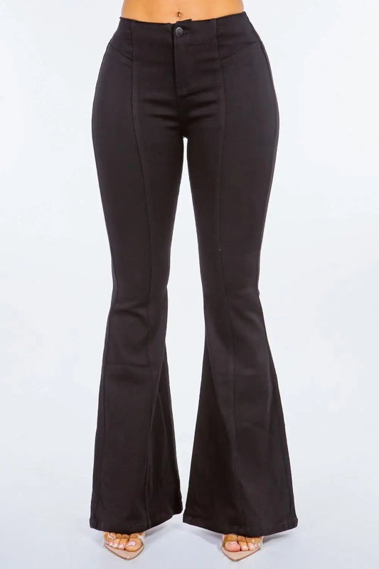 High waist pull-on flare jeans - Love Salve