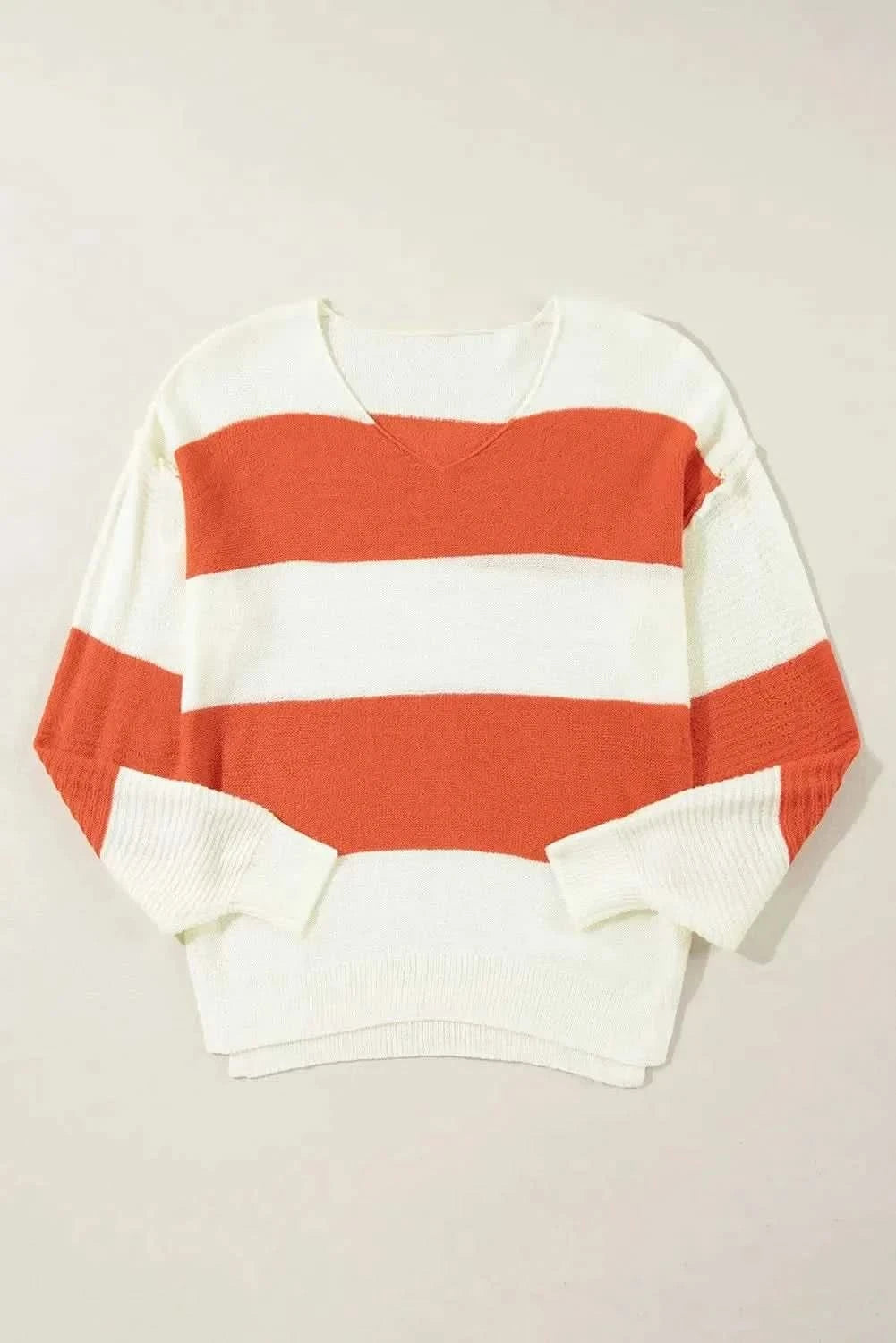 Vibrant color block v-neck sweater - Love Salve