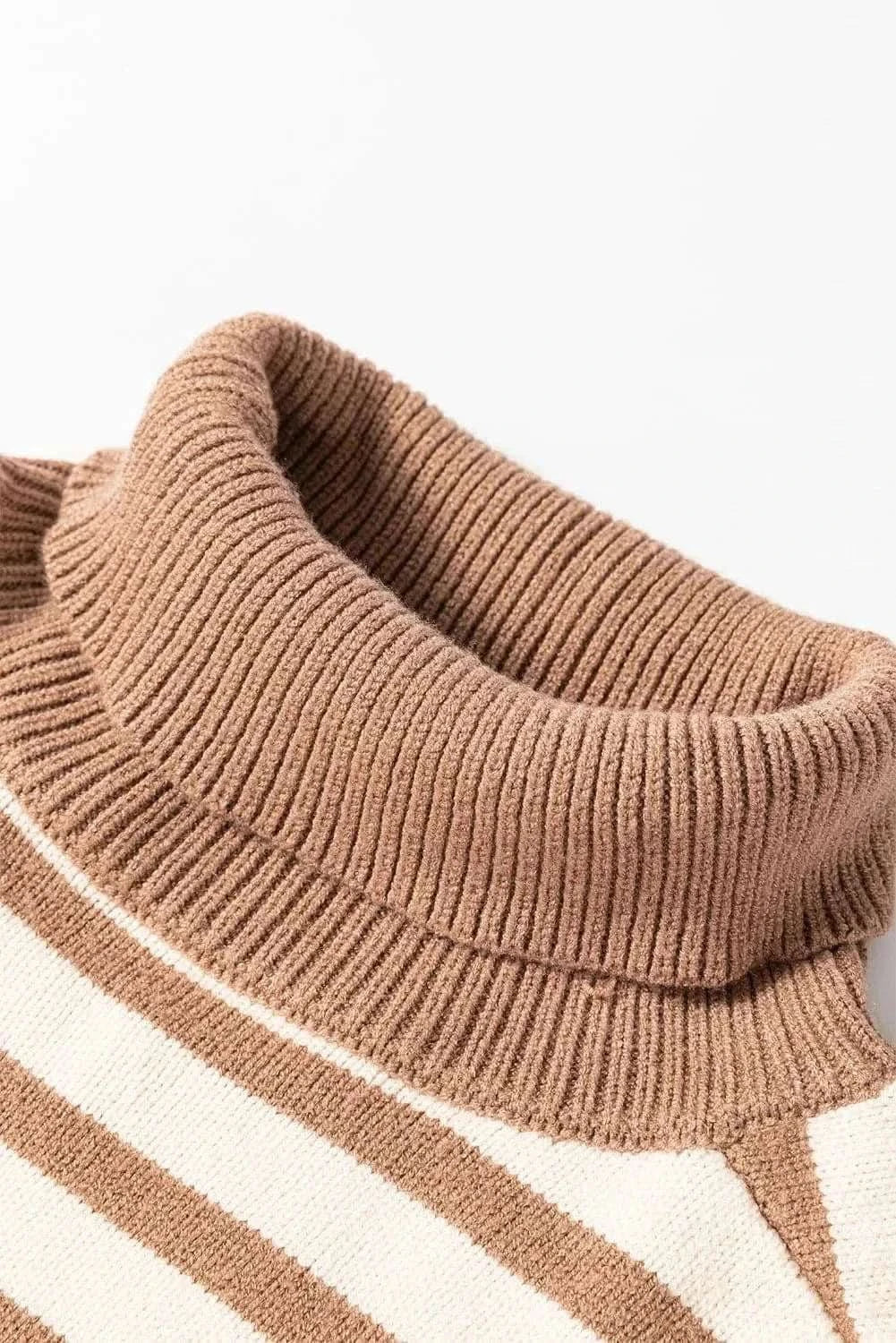 Chic striped turtleneck sweater - Love Salve