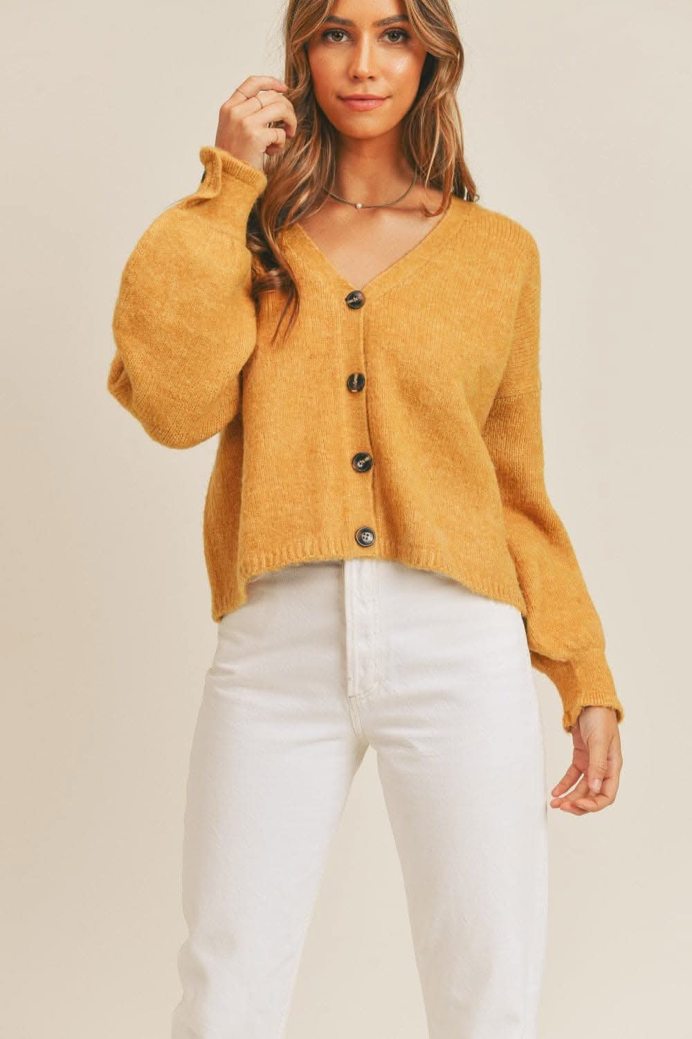 Cozy long sleeve cardigan for stylish layering - Love Salve