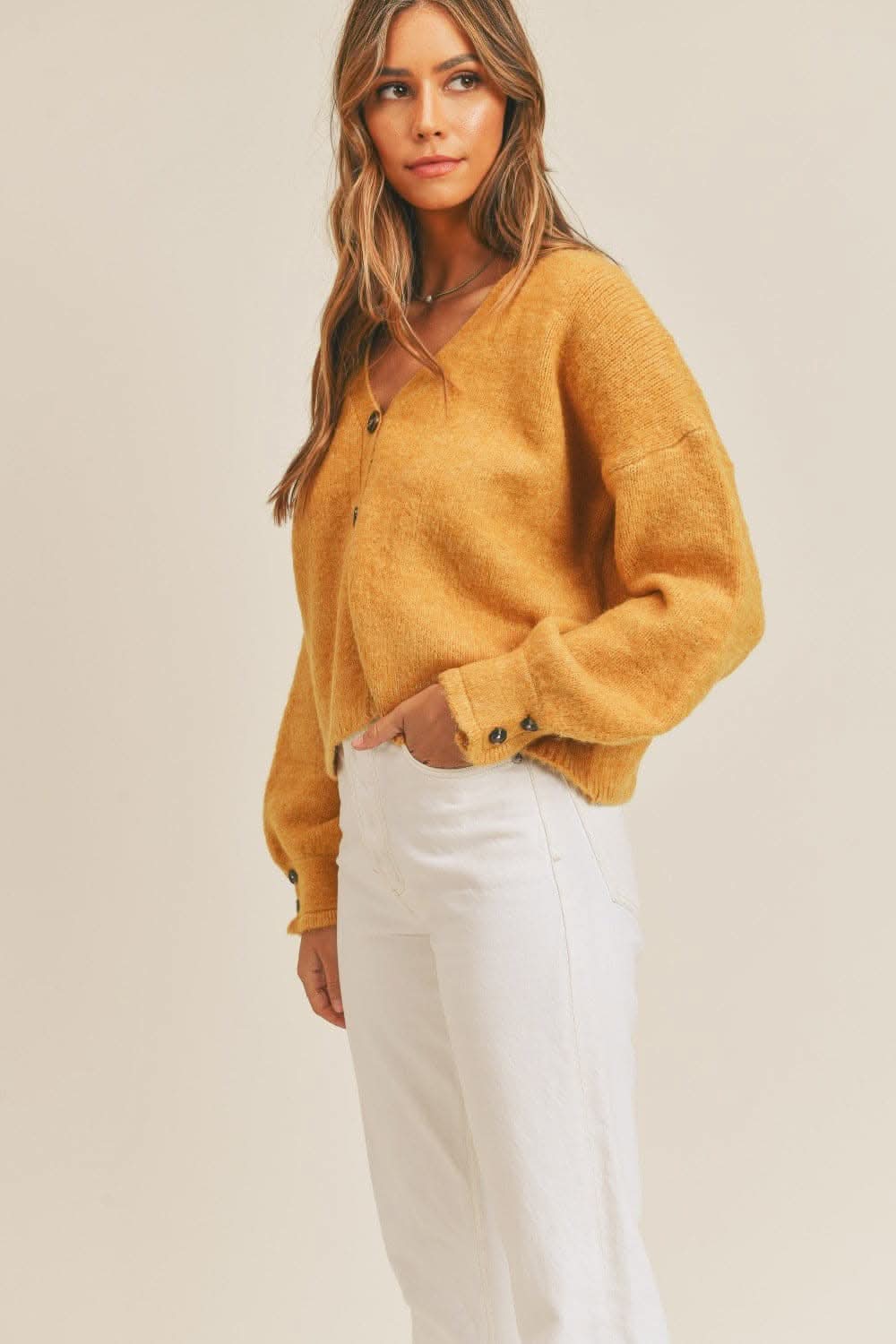 Cozy long sleeve cardigan for stylish layering - Love Salve