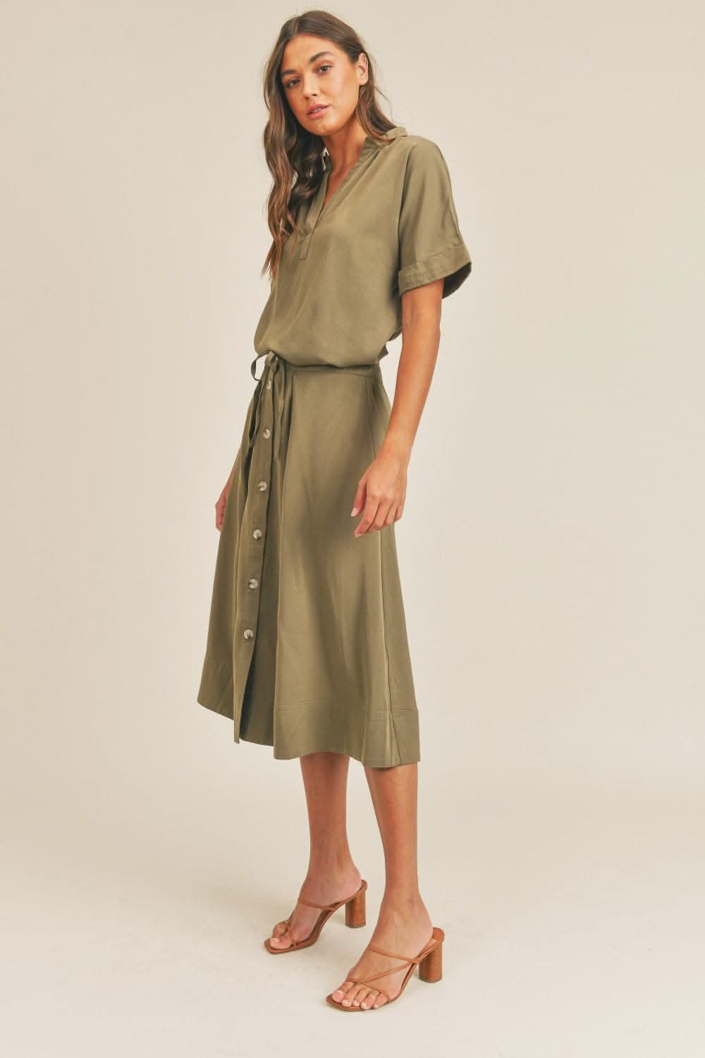 Chic midi skirt set with top - Love Salve