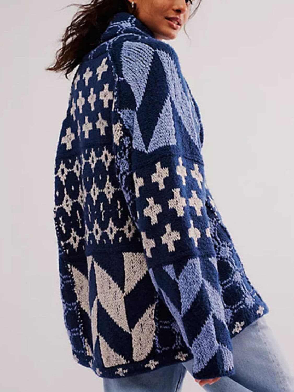 Chic long sleeve button-up cardigan - Love Salve