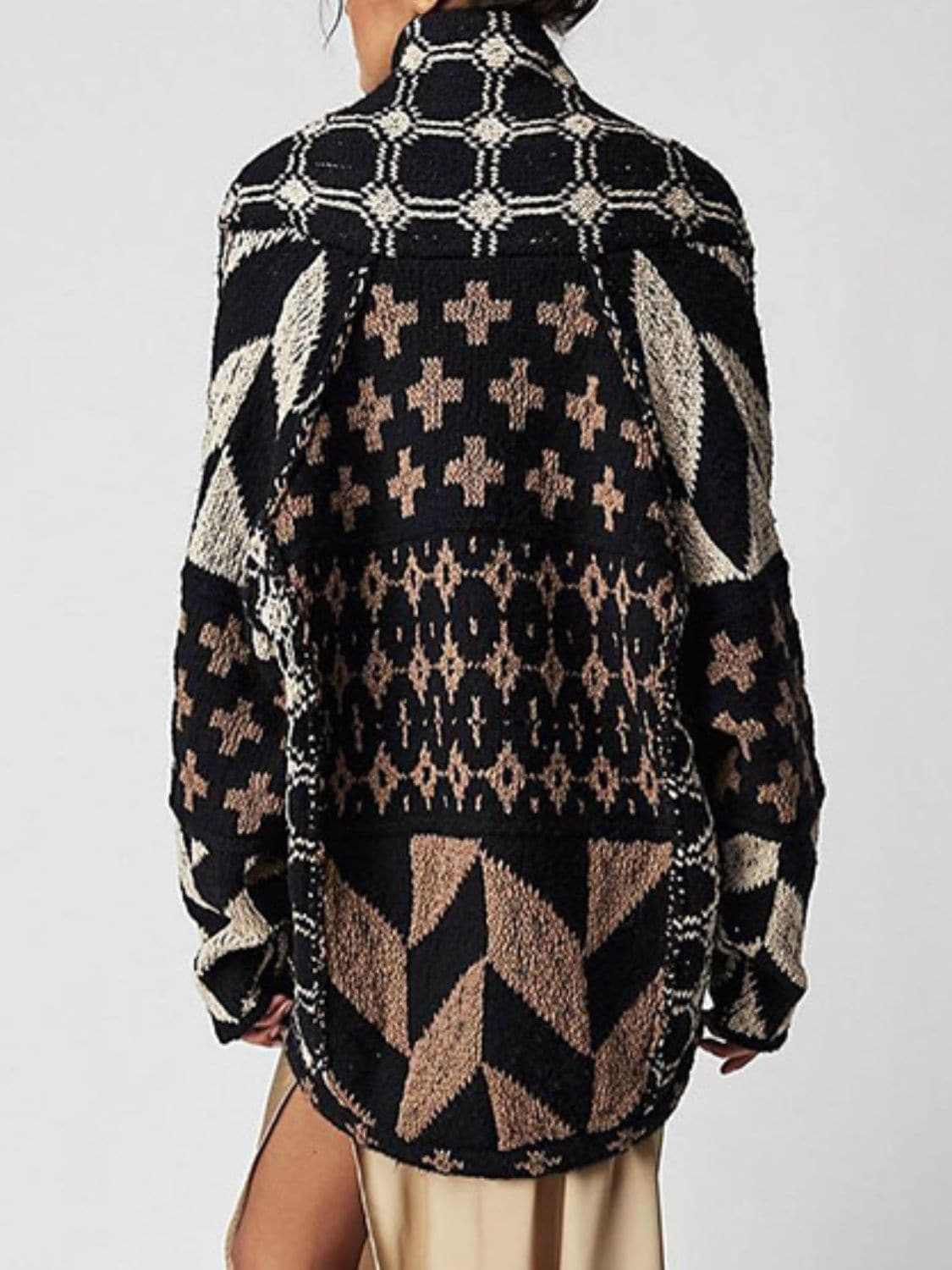 Chic long sleeve button-up cardigan - Love Salve