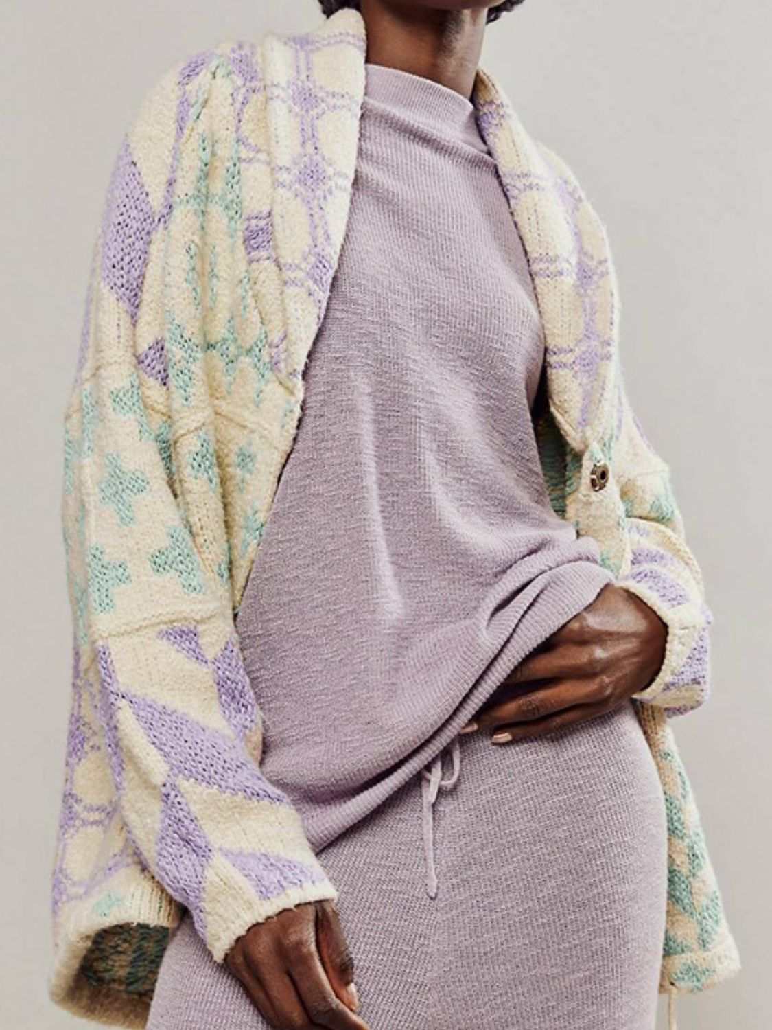 Chic long sleeve button-up cardigan - Love Salve