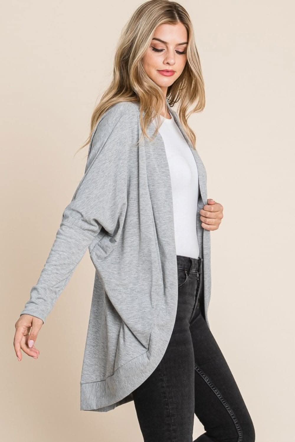 Cozy open front cocoon cardigan - Love Salve