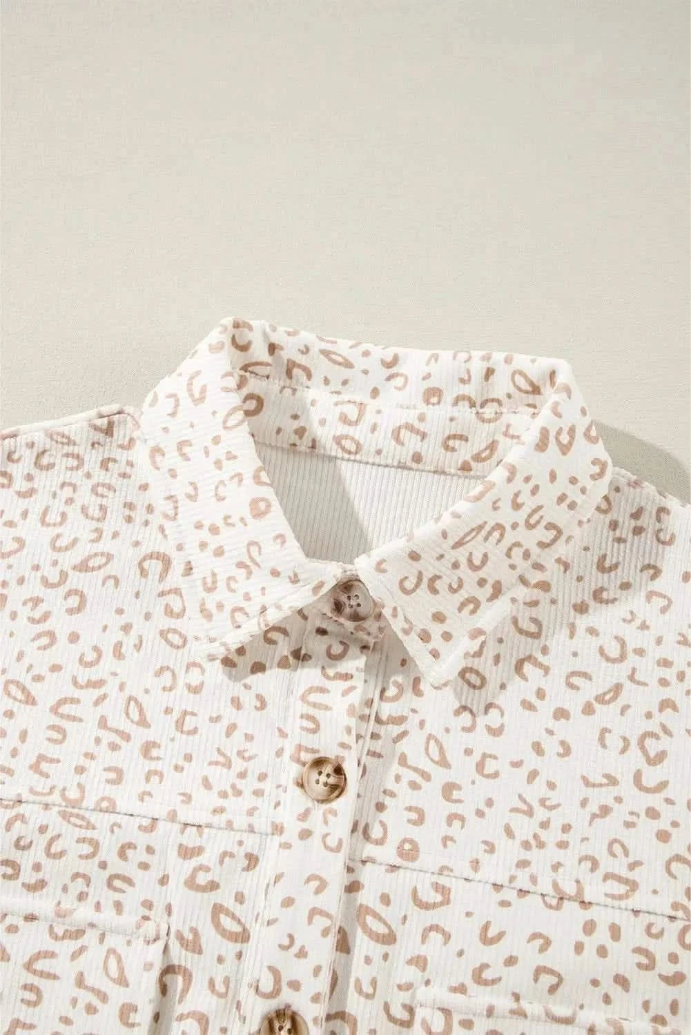 Leopard print shoulder jacket - Love Salve