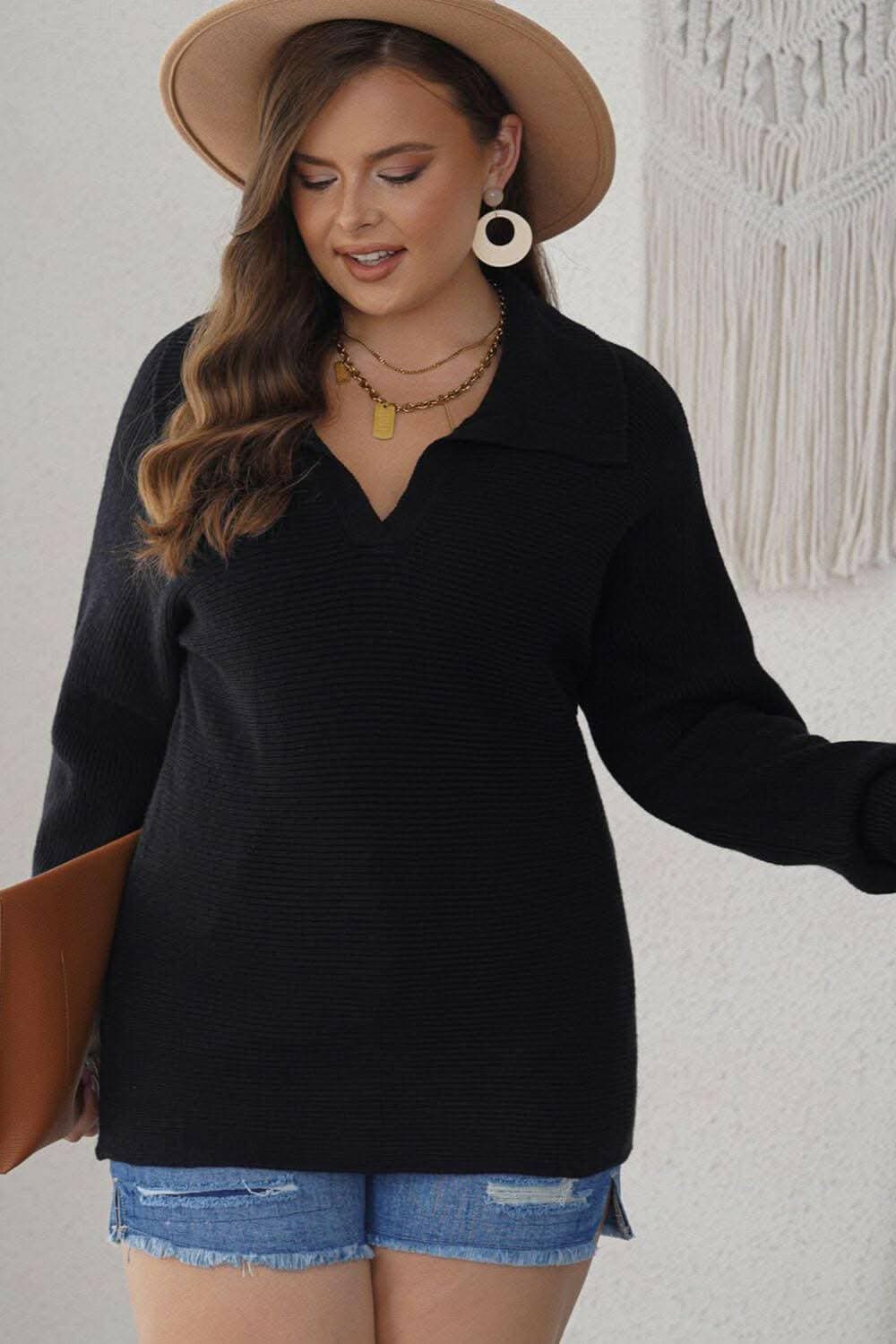 Curvy Fit Button-Up Long Sleeve Knit SweaterCurvy Fit Button-Up Long Sleeve Knit Sweater
Upgrade your wardrobe with the perfect blend of sophistication and comfort embodied in our Curvy Fit Button-Up Long SleLove Salve Long Sleeve Knit Sweaterplus