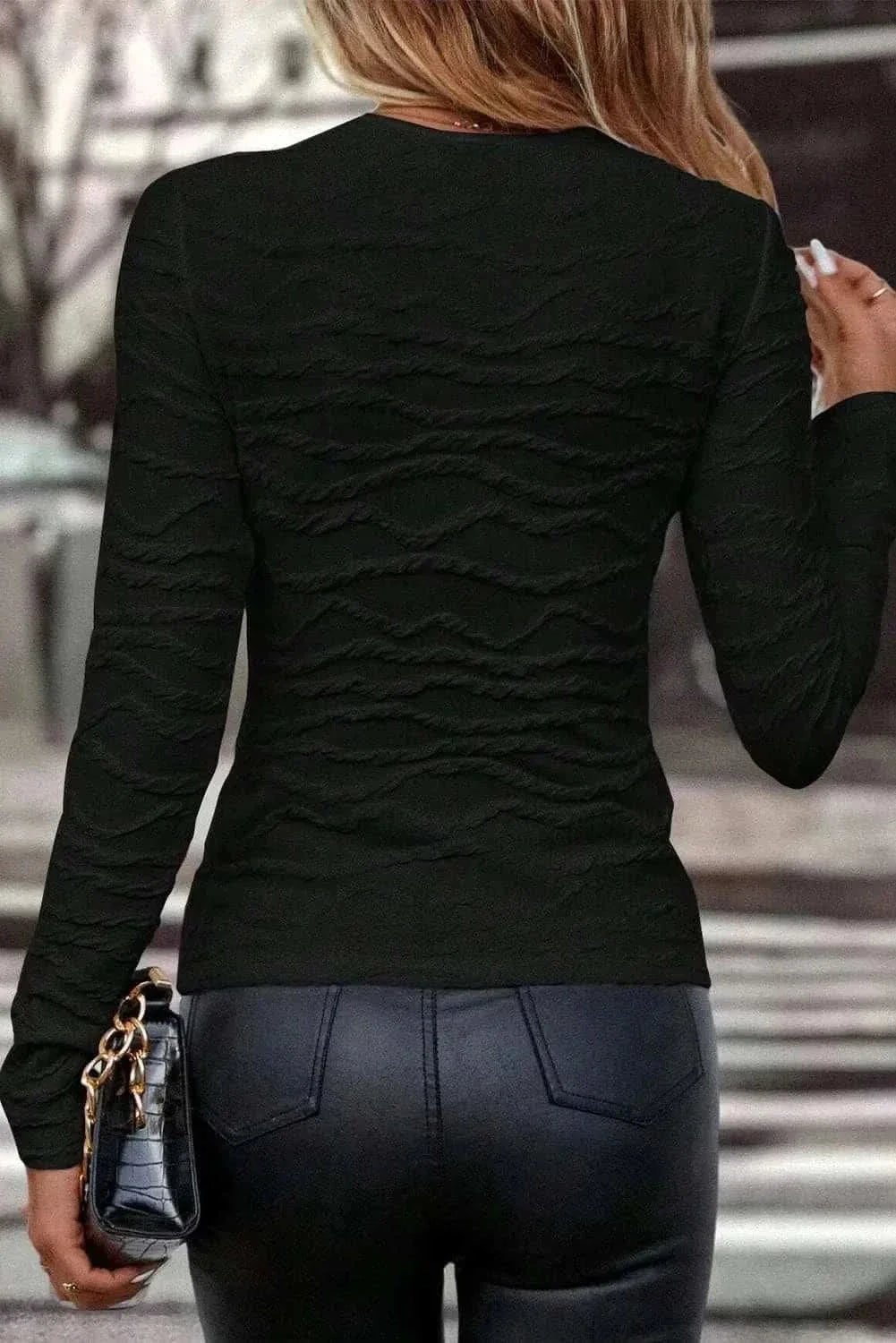 Chic Long Sleeve Blouse - Opaque, Stretchy - Love Salve