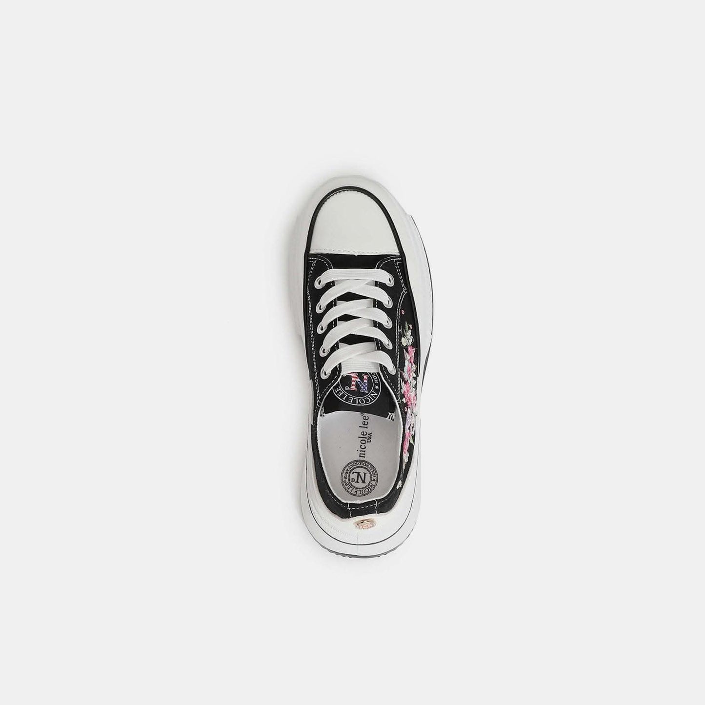 Floral lace-up platform sneakers - Love Salve