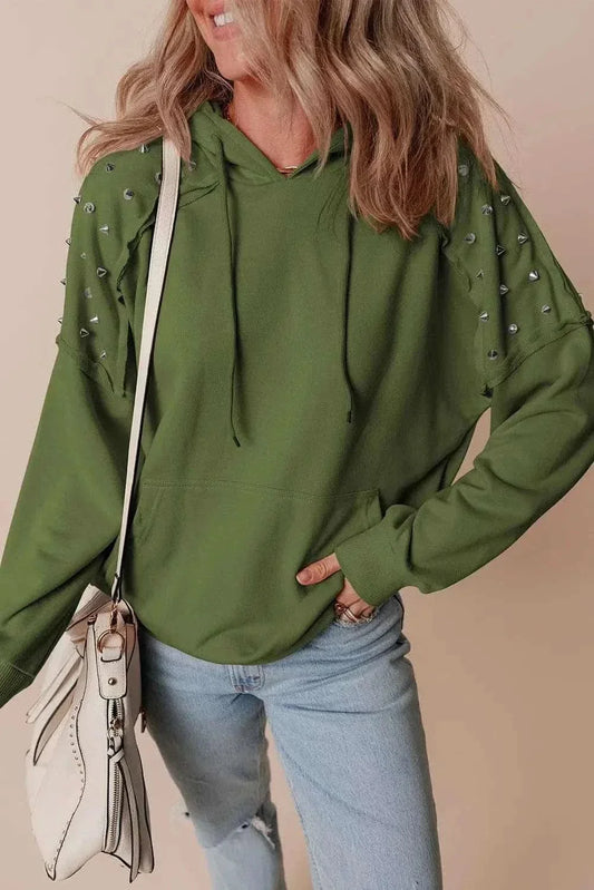 Stylish Long Sleeve Drawstring Hoodie - Love Salve