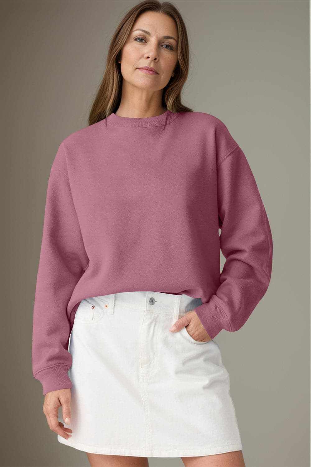 Cozy essentials long sleeve sweatshirt - Love Salve