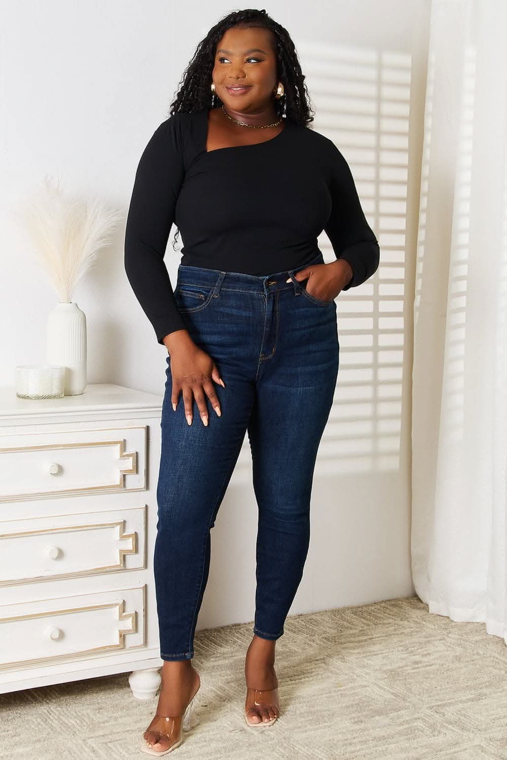 Basic Bae asymmetrical top - chic style - Love Salve