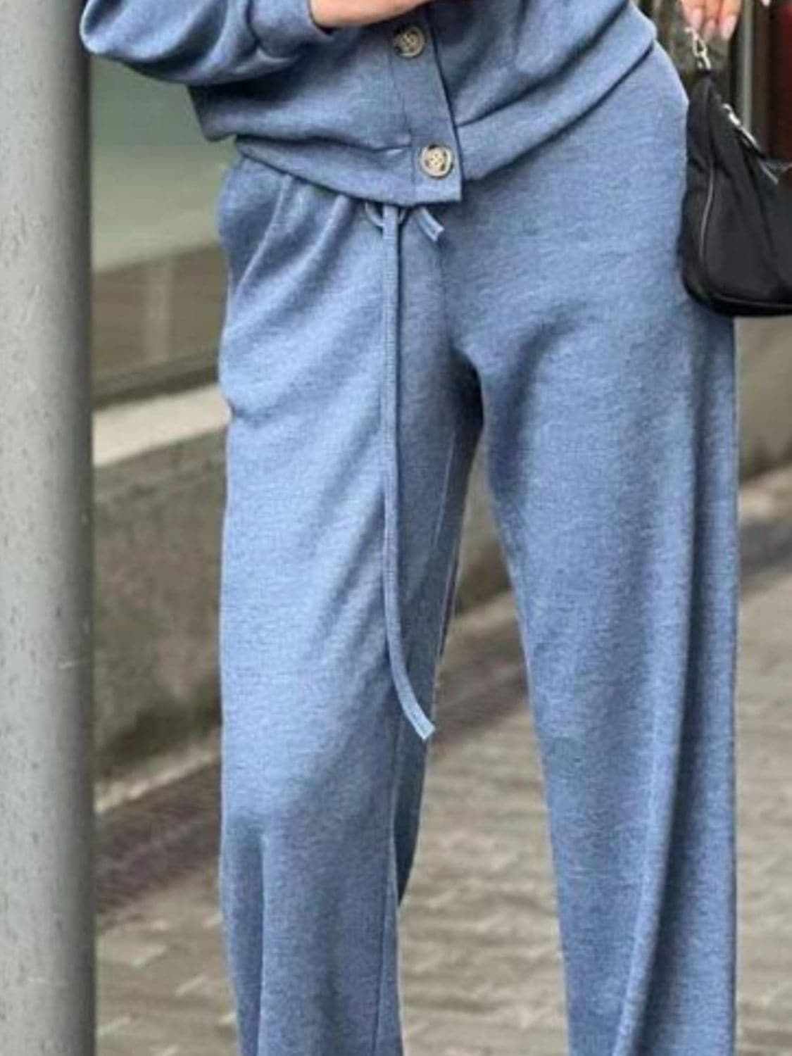 Chic button-up shirt & pants set - Love Salve