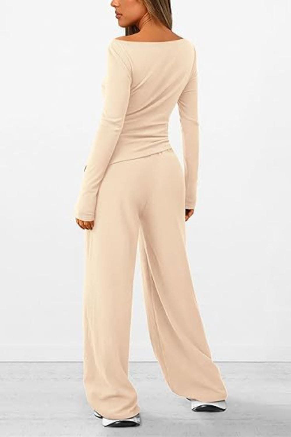 Cozy two-piece lounge set with pockets - Love Salve