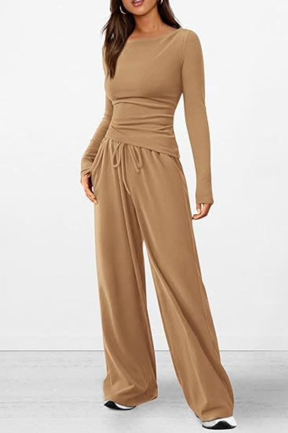 Cozy two-piece lounge set with pockets - Love Salve