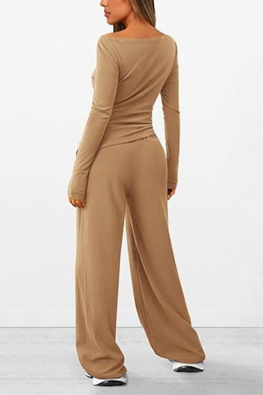 Cozy two-piece lounge set with pockets - Love Salve