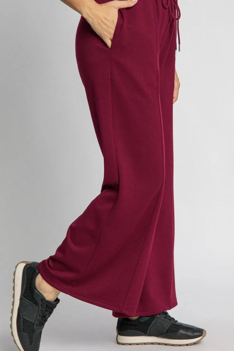 Umgee Full Size Drawstring Wide Leg Pants with Pockets - Love Salve