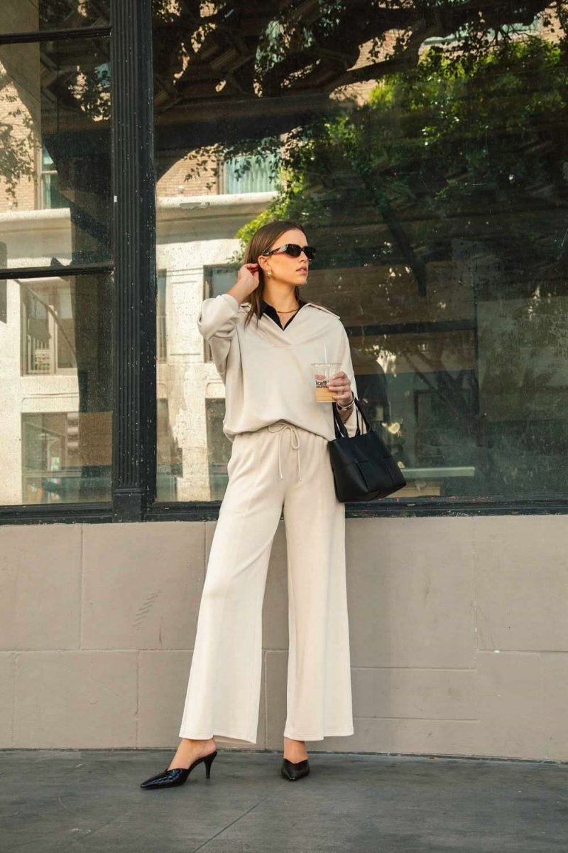 Umgee Plus Size Chic Wide Leg Drawstring Pants with Convenient Pockets - Love Salve