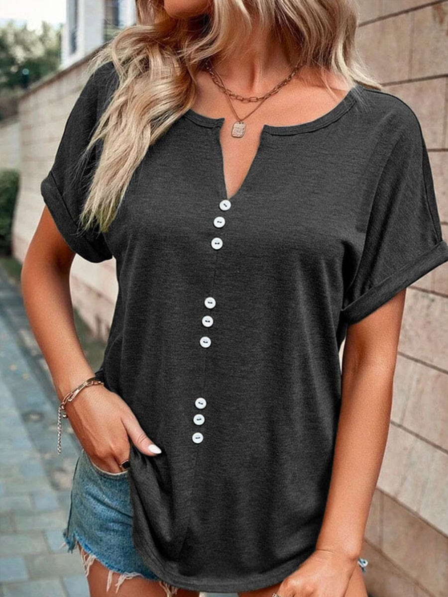 Eyelet Embroidered Button-Up Jumpsuit