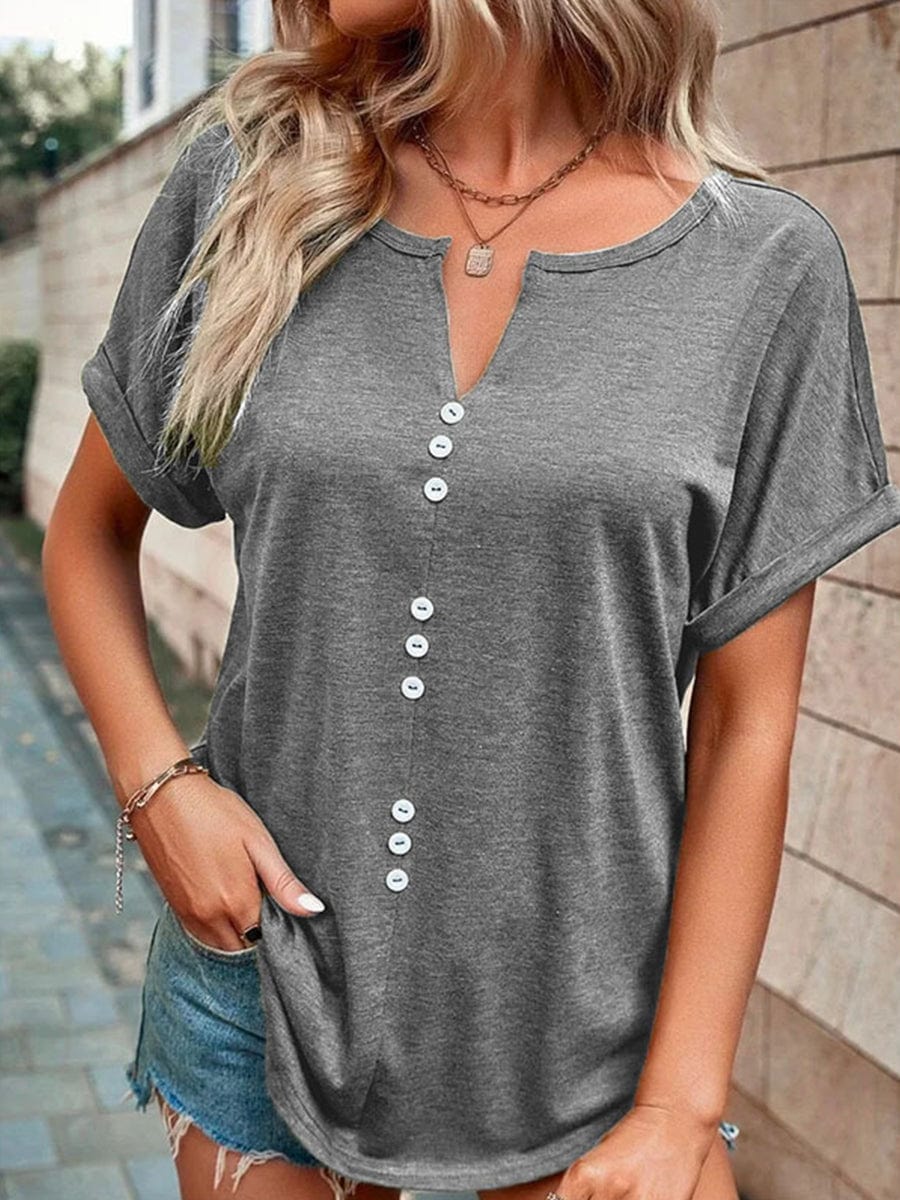 Eyelet Embroidered Button-Up Jumpsuit